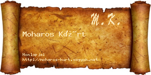 Moharos Kürt névjegykártya